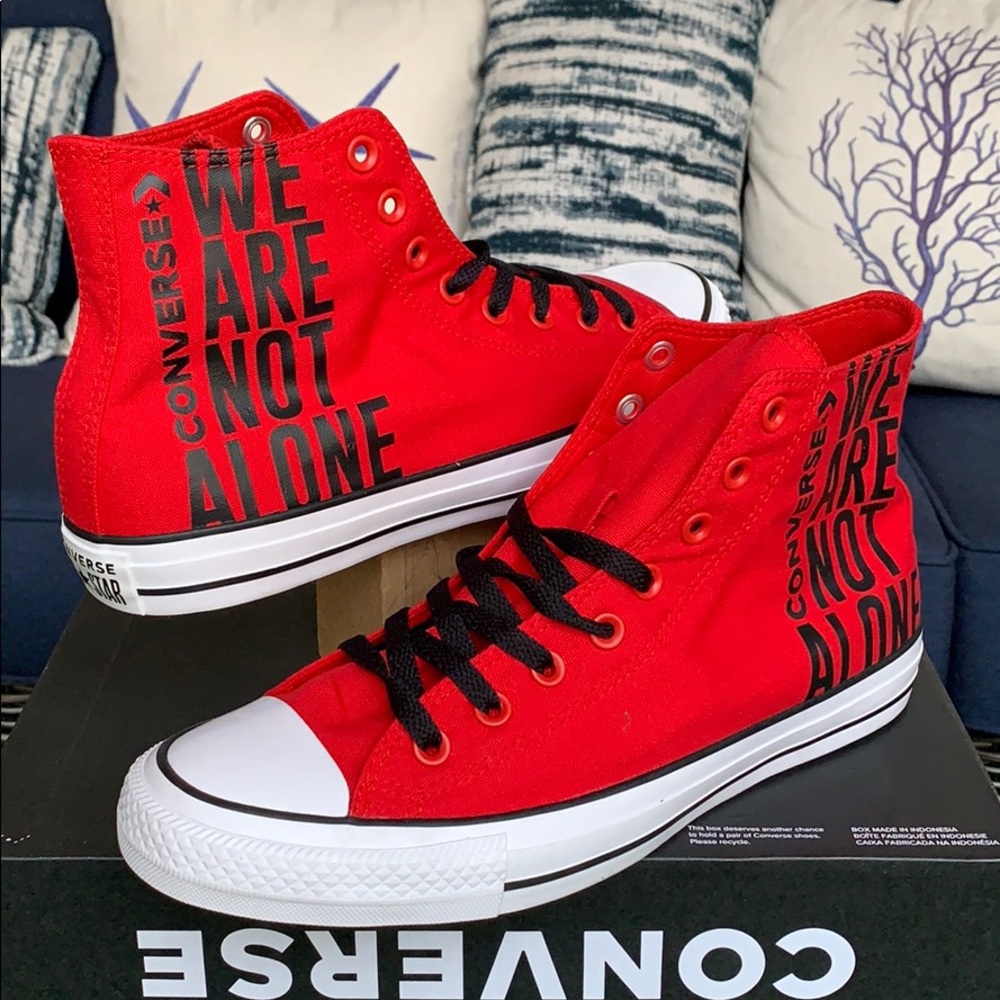 Converse CTAS Hi enamel red/black/white men’s - Picture 6 of 16